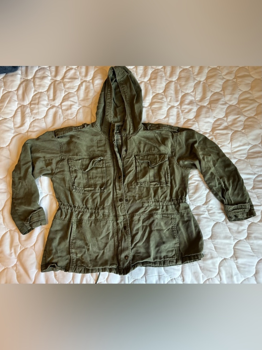 American Eagle hooded jacket army green XL